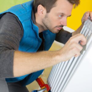 Greenwich plumber installing radiator